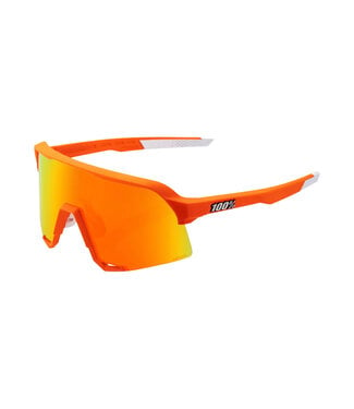 100% S3 Soft Tact Neon Orange Sunglasses