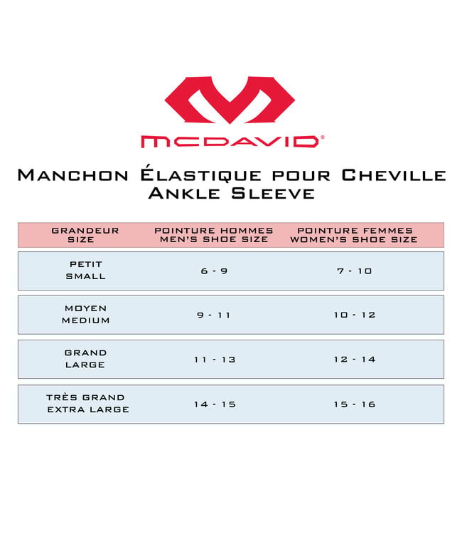 Manchon pour cheville Level 2 avec supports en gel