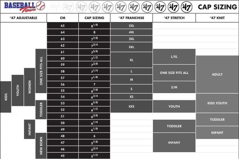 47 brand franchise deals hat size chart