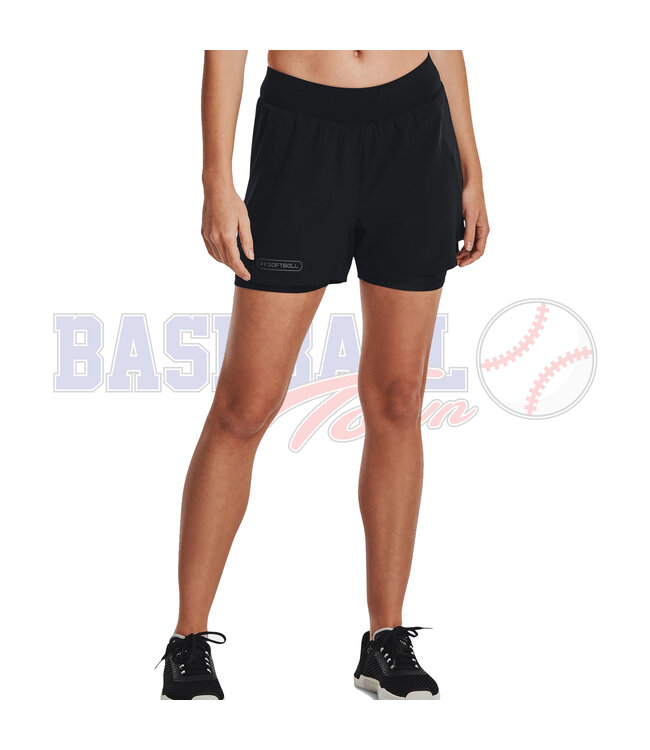 Shorts pour Femme UA Softball 2-en-1