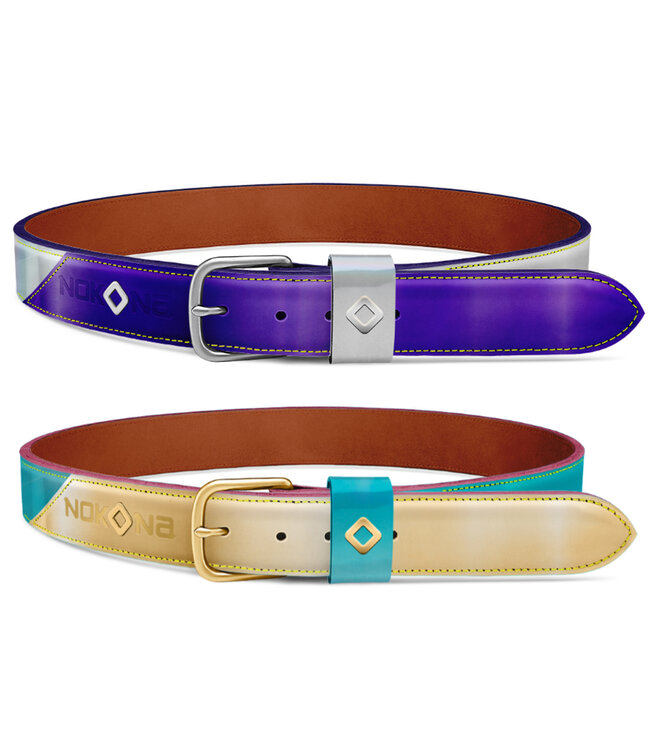 Ceinture de Baseball en Cuir Chromé