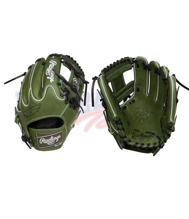 RAWLINGS PRO204W-2MG Heart of the Hide Military Green 11.5" Baseball Glove