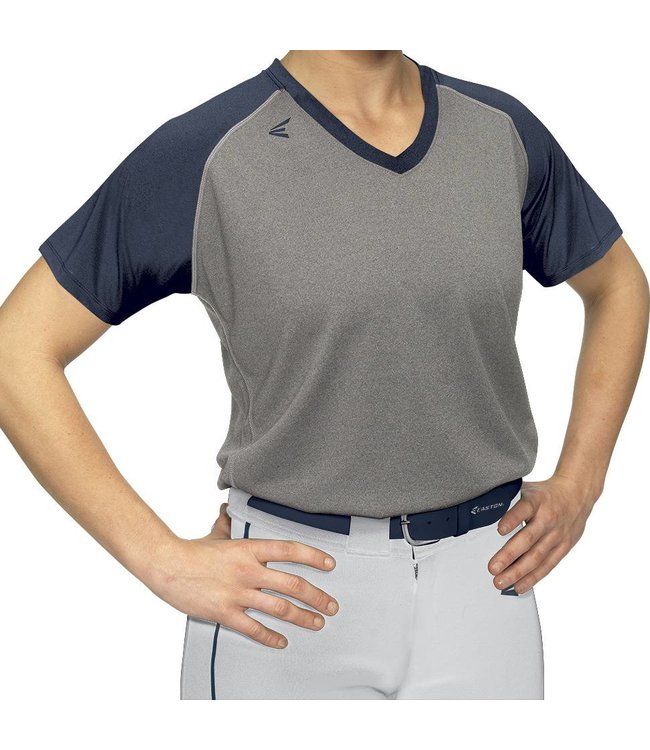 V-Neck Short Sleeve Raglan Women's Shirt