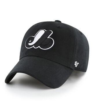 47BRAND Montreal Expos MLB Clean Up Black and White Cap