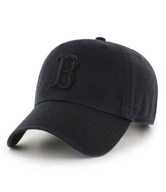 47BRAND Boston Red Sox MLB Clean Up Black on Black Cap