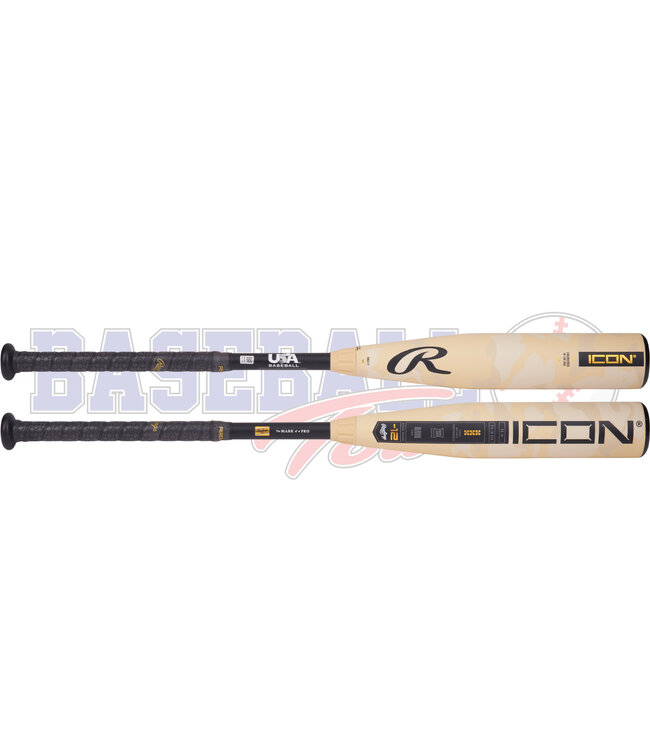 RAWLINGS RUS5I12 Icon (-12) USA 2 5/8" Barrel Youth Baseball Bat