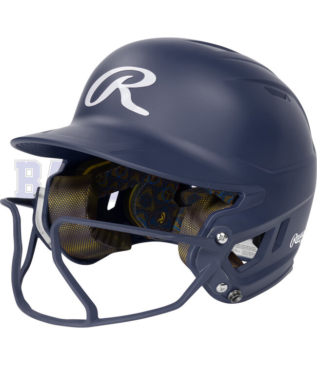 Adult Mach Hi-Viz 1-Tone Batting Helmet with VIZSBFG