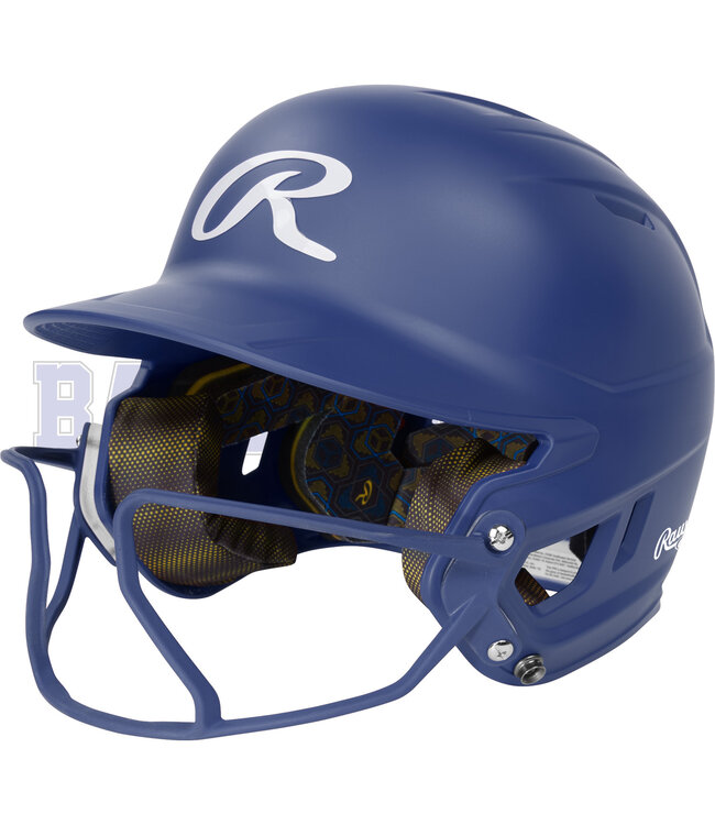 Adult Mach Hi-Viz 1-Tone Batting Helmet with VIZSBFG