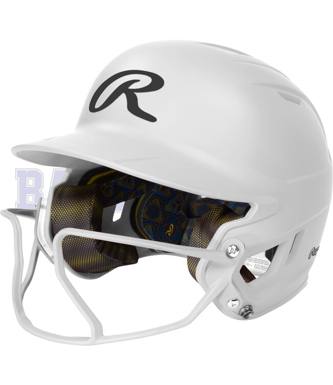 Adult Mach Hi-Viz 1-Tone Batting Helmet with VIZSBFG