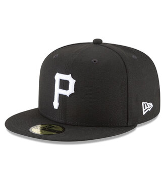 NEW ERA 5950 Pittsburgh Pirates Black and White Basic Cap