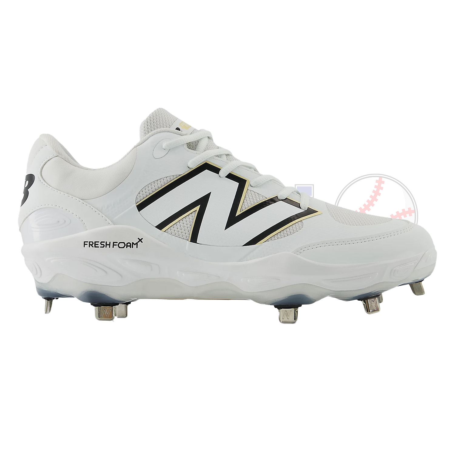 Lot De 3 Crampons Pro Arc Noir Métal - Remplacement Pour Baseball/softball - Neufs Scellés