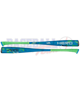 Axe Bat Hero (-12) USA 1-Piece 2 1/2" Barrel Alloy Baseball Bat