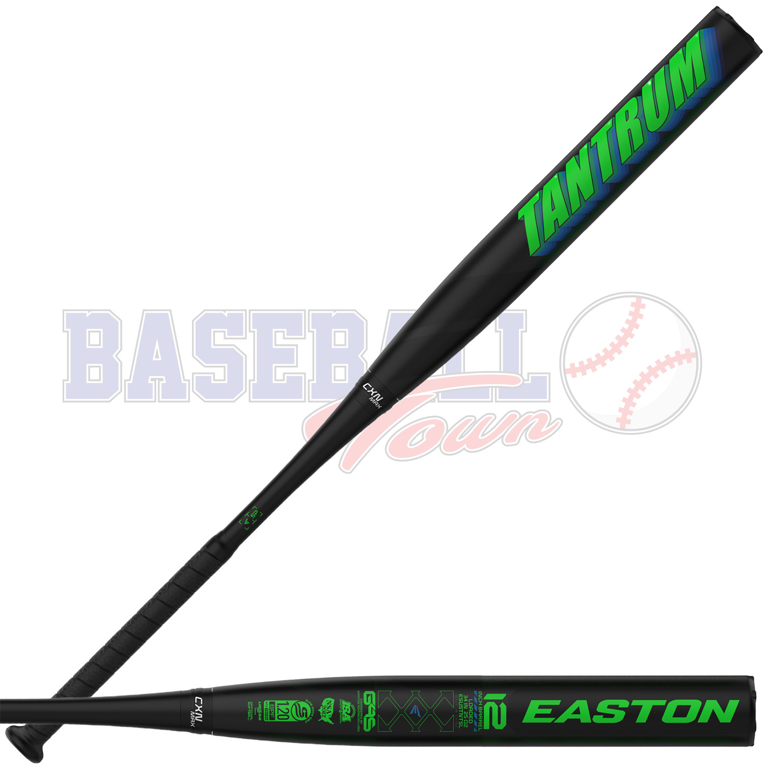 Batte De Softball Easton Tantrum 2025 - Chargée En Baril, 25 Oz, 34 Pouces, Composite Carbone, Neuve