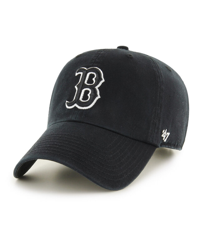 Boston Red Sox MLB Black/White '47 Clean Up Cap