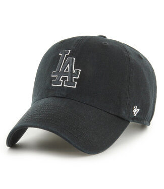 47BRAND Casquette MLB Noir/Blanc'47 Clean Up des Dodgers de Los Angeles