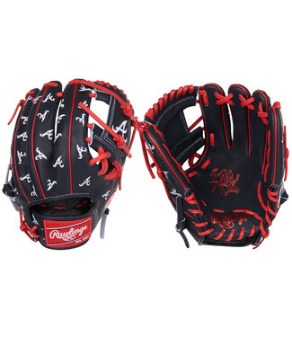 RAWLINGS Gant de Baseball PRO205-2ATL Heart of the Hide MLB Micro Logo des Braves d'Atlanta 11.75"