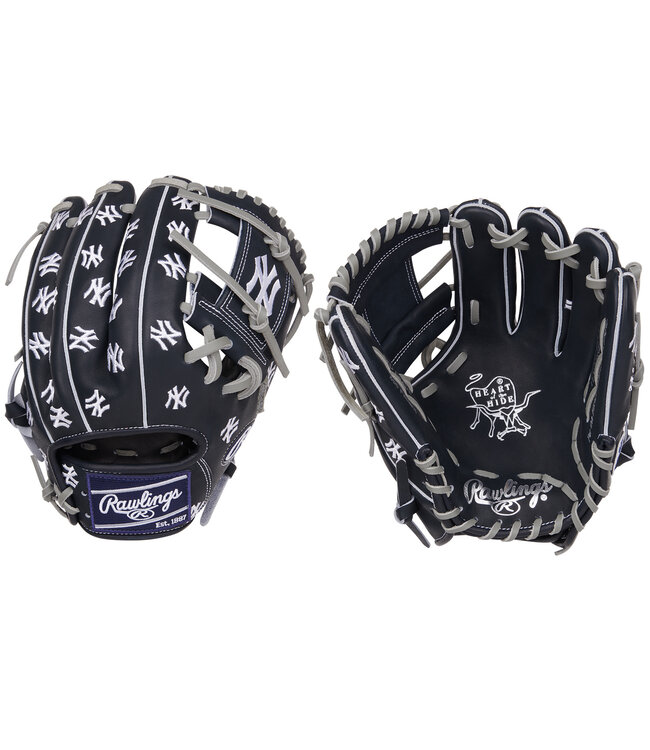 PRO205-2NYY Heart of the Hide MLB Micro Logo New York Yankees 11.75" Baseball Glove