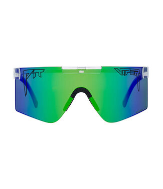 Pit Viper Lunettes de Soleil Polarisées Miroir Bleu Vert The Bio Clear Original 2.0 Regular HDPV