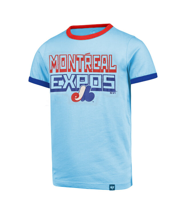 47BRAND T-Shirt pour Enfant MLB Jump Up '47 Changeup des Expos de Montréal