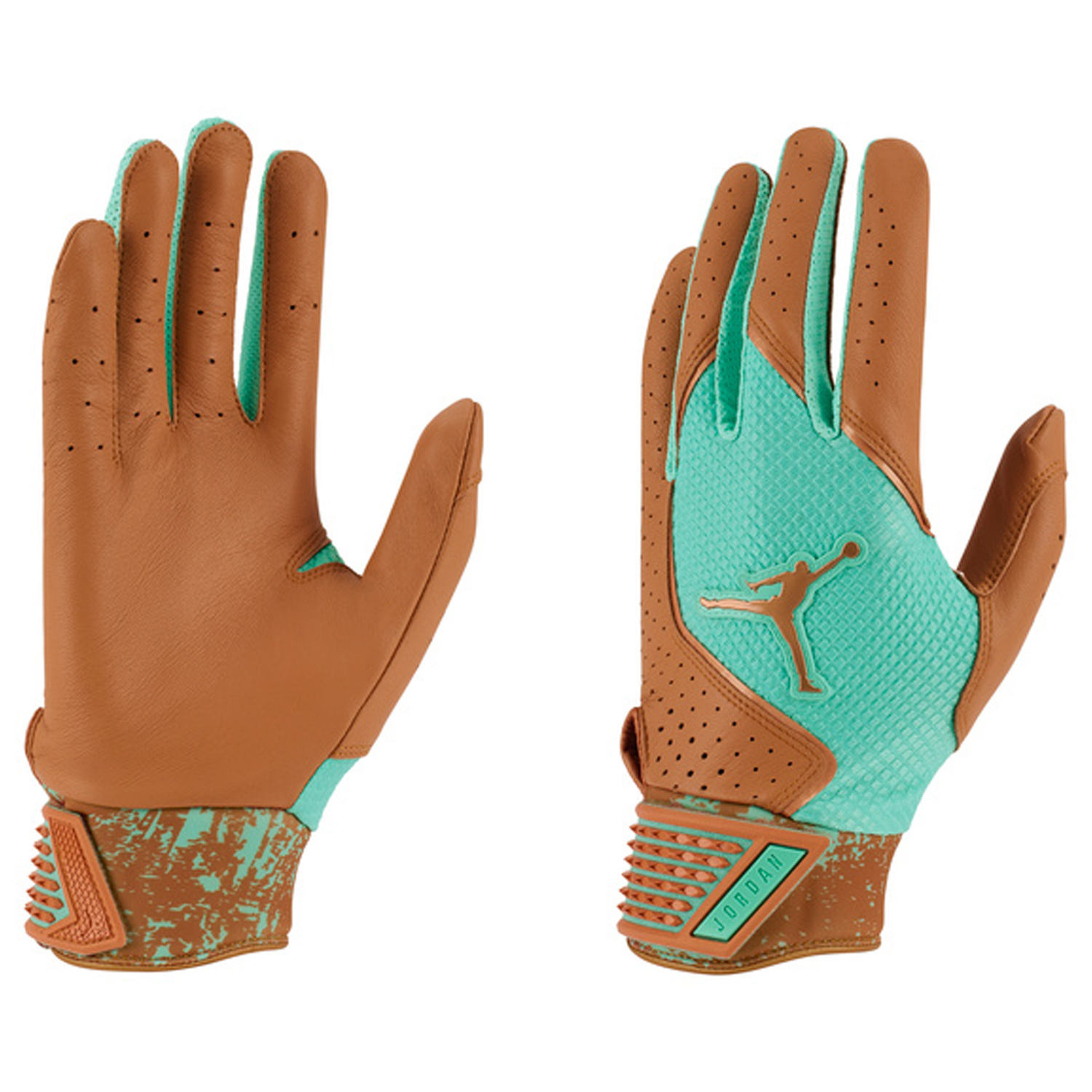 Gants De Baseball Frappe Jeune – Vert Foncé/noir, Taille Youth Large, Cuir