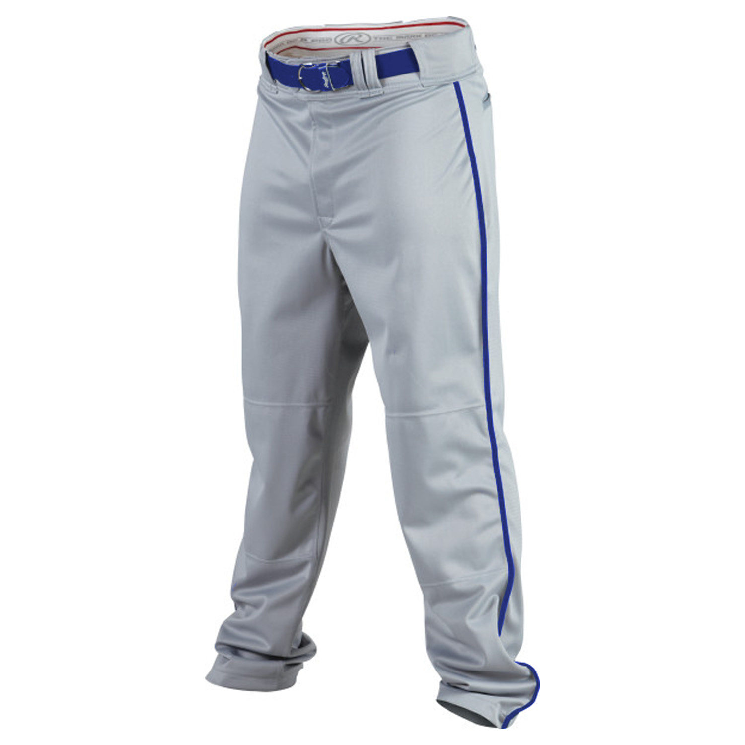 Pantalon Baseball Rawlings Semi-Délaxé Gris à Passepoil Rouge - Taille Homme S