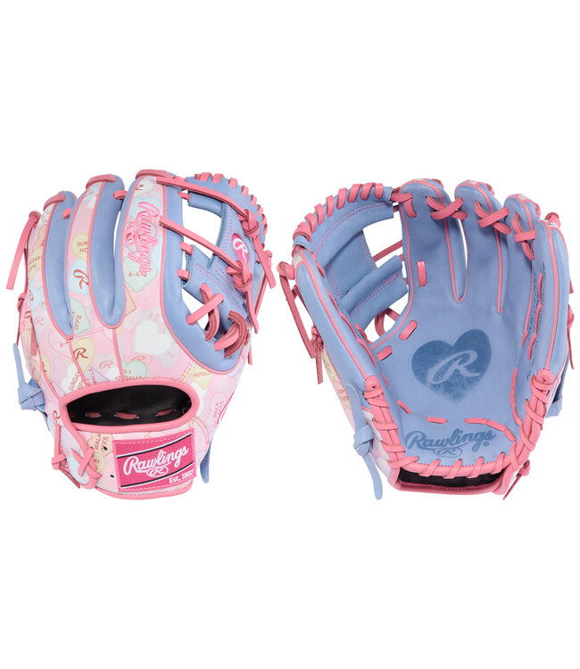 Rawlings PROR314-2PEP Candy Heart Valentine's Day Heart of the Hide 11.5" Baseball Glove