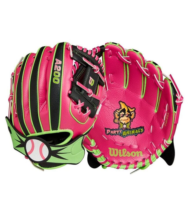Wilson A200 EZ Catch Party Animals 10" Youth Baseball Glove