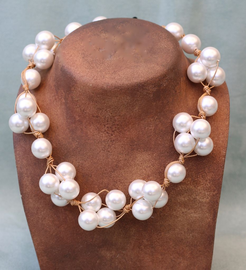 Jewelry VCExclusives: White Pearl on Gold Cord