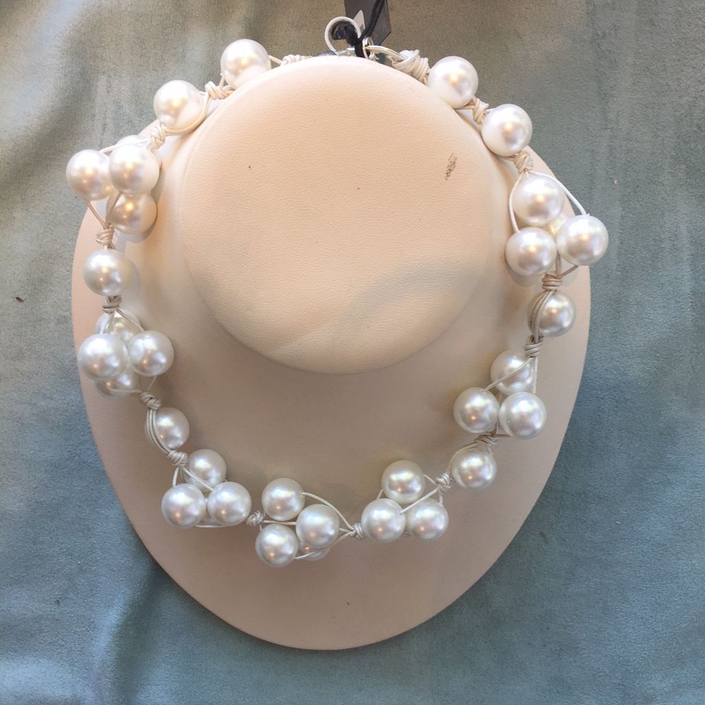 Jewelry VCExclusives: White Pearl on White Cord