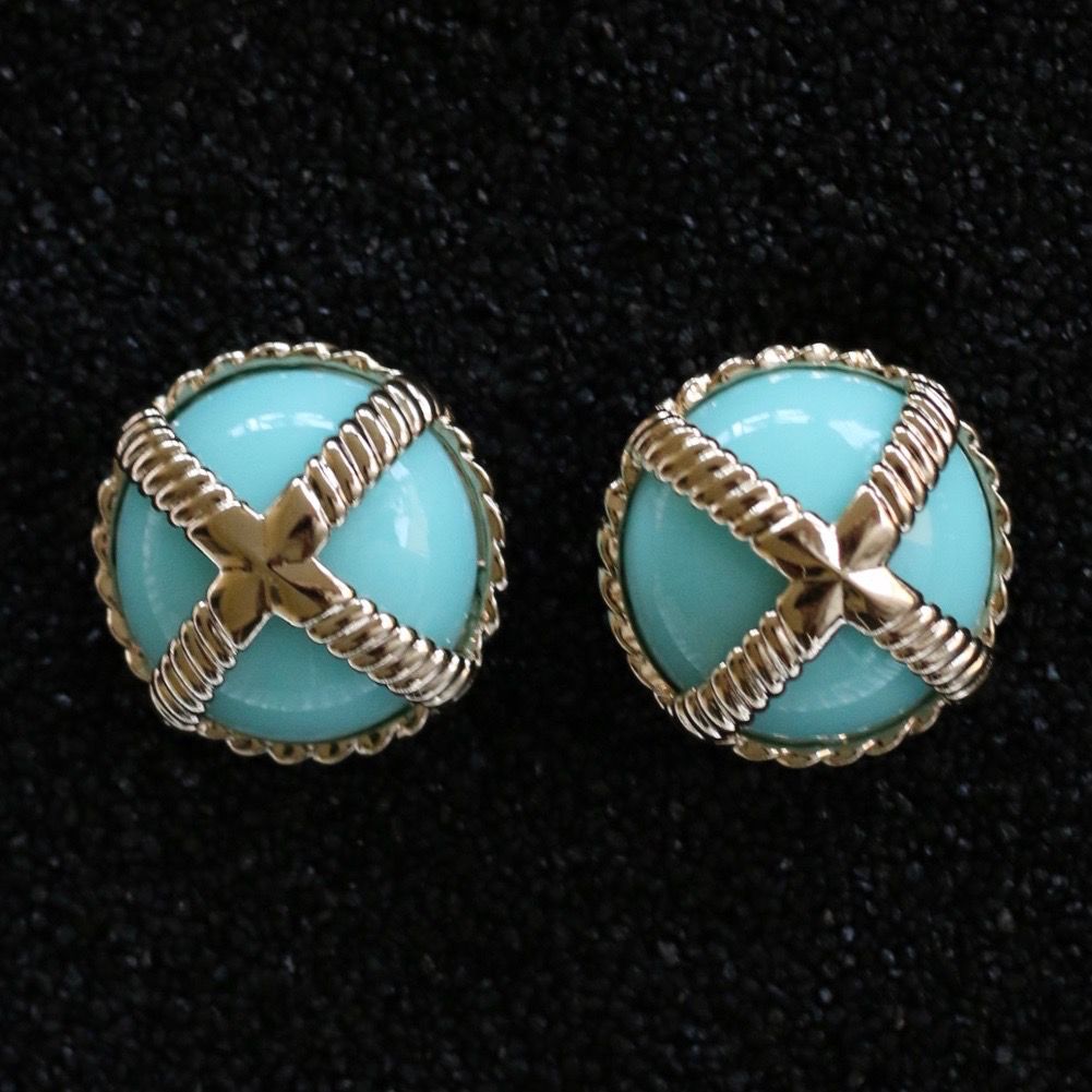 Jewelry VCExclusives: Cross Button Turquois