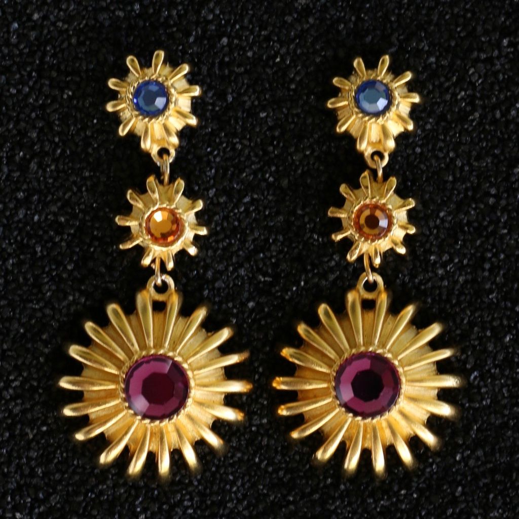 Jewelry KJLane: Multi Colored Drop Pierced