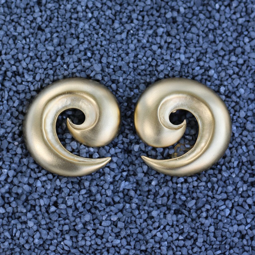 Jewelry KJLane: Swirl Satin Gold