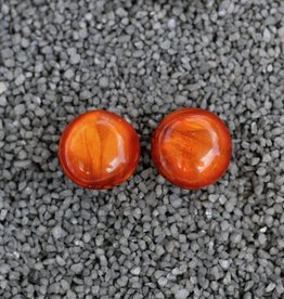 Jewelry Denaive:  Agnes Spruce Rich Orange Pierced