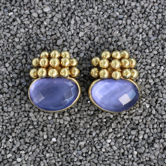 Jewelry Vaubel: Little Gold Balls with Amethyst