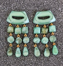 Jewelry Denaive: Tassel Drop Sea Foam Green