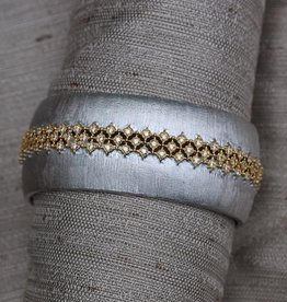 Jewelry Jardin: Satin Silver with Gold and Crystal Weave