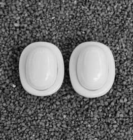 Jewelry Demaive: White Oval Buttons