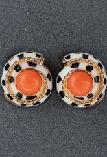 Jewelry VCExclusives: Spotted Ivory & Cable Swirls w/Coral Center