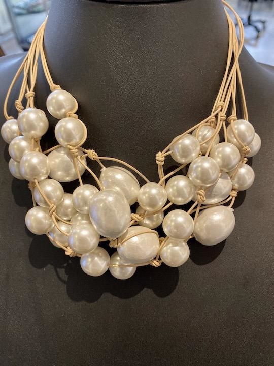 Jewelry VCExclusives: Jill Pearl with Tan Cord