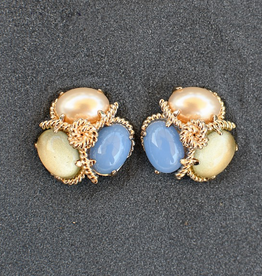 jewelry VCExclusives: Robin Pearl Lemon Blue Pierced