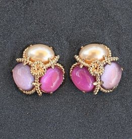 jewelry VCExclusives: Robin Pearl Dk Pink Lav Clip