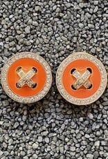 Jewelry VCExclusives: Buttons  / Coral w/Crystals
