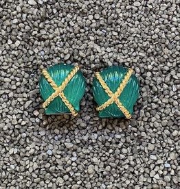 Jewelry VCExclusives: Shell Criss Cross Dark Green