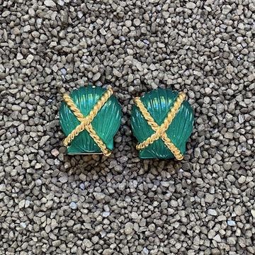 Jewelry VCExclusives: Shell Criss Cross Dark Green