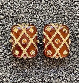 Jewelry VCExclusives: Rectangle Weave / Gold with Tan