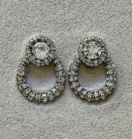 Jewelry FMontague: Joyce Loops w/Silver & Crystal Details