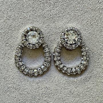 Jewelry FMontague: Joyce Loops w/Silver & Crystal Details