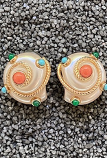 Jewelry VCExclusives: Pearl & Cable Shells w/Turquoise and Coral