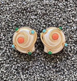 Jewelry VCExclusives: Pearl & Cable Shells w/Turquoise and Coral