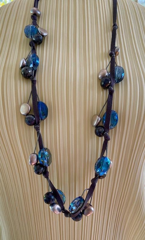 Jewelry VCExclusives: colored crystals on cord and ribbon